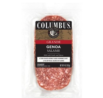 Salami Genoa sliced